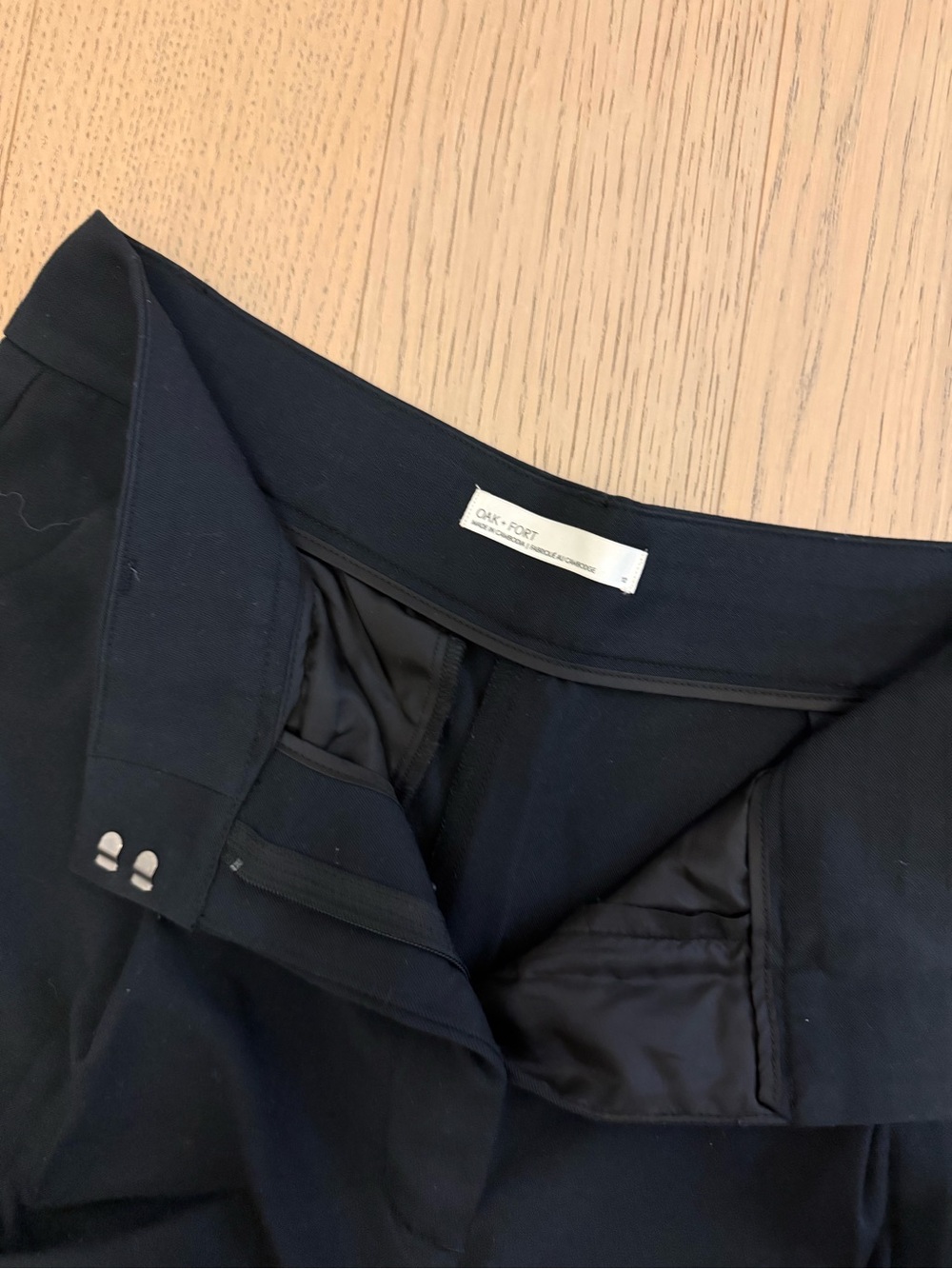 OAK + FORT Women’s Navy Black Dress Pants